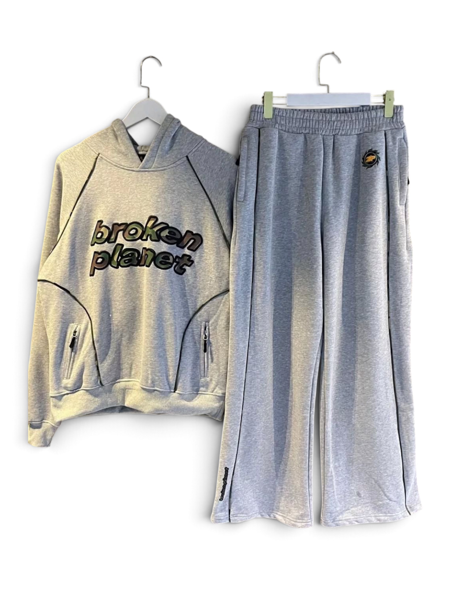 Grey Broken Planet hooded tracksuit